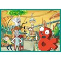 Puzzle 4x250 elementów Rick i Morty Zakręcony świat