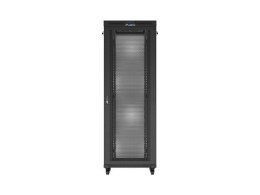 Szafa instalacyjna rack stojąca 19 cali 47U 800x800 drzwi perforowane LCD czarna (Flat pack)