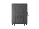 Szafa instalacyjna rack stojąca 19 cali 15U 600x600 drzwi perforowane czarna (Flat pack)