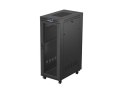 Szafa instalacyjna rack stojąca 19 cali 32U 600x1000 drzwi perforowane LCD czarna (Flat pack)