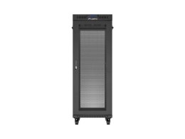 Szafa instalacyjna rack stojąca 19 cali 32U 600x1000 drzwi perforowane LCD czarna (Flat pack)