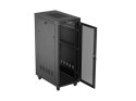 Szafa instalacyjna rack stojąca 19 cali 32U 600x1000 drzwi perforowane LCD czarna (Flat pack)