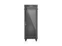 Szafa instalacyjna rack stojąca 19 cali 32U 600x1000 drzwi przeszklone LCD czarna (Flat pack)