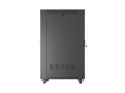 Szafa instalacyjna rack stojąca 19 cali 32U 600x1000 drzwi przeszklone LCD czarna (Flat pack)