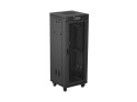 Szafa instalacyjna rack stojąca 19 cali 32U 600x600 drzwi perforowane LCD czarna (Flat pack)