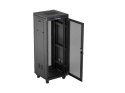 Szafa instalacyjna rack stojąca 19 cali 32U 600x600 drzwi perforowane LCD czarna (Flat pack)