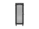 Szafa instalacyjna rack stojąca 19 cali 32U 600x600 drzwi perforowane LCD czarna (Flat pack)