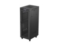 Szafa instalacyjna rack stojąca 19 cali 32U 600x800 drzwi perforowane LCD czarna (Flat pack)