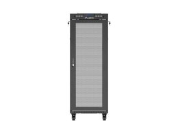 Szafa instalacyjna rack stojąca 19 cali 32U 600x800 drzwi perforowane LCD czarna (Flat pack)