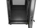 Szafa instalacyjna rack stojąca 19 cali 32U 600x800 drzwi perforowane LCD czarna (Flat pack)
