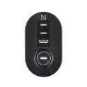 Listwa biurkowa DS22-840BL6 230/USB/USB-C czarna