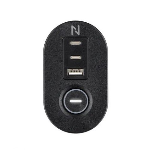 Listwa biurkowa DS22-840BL6 230/USB/USB-C czarna Listwa biurkowa DS22-840BL6 230/USB/USB-C czarna