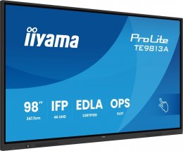 Monitor 98 cali TE9813A-B1AG INFRARED,40pkt,IPS,4K,7H,450cd/m2, WiFi,USB, ANDROID 14, Google EDLA,2x20W, UCHWYT CIENNY
