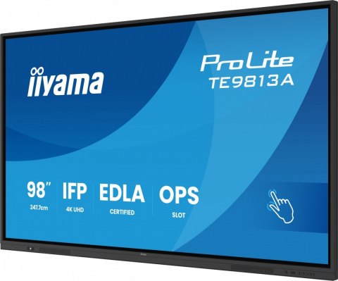 Monitor 98 cali TE9813A-B1AG INFRARED,40pkt,IPS,4K,7H,450cd/m2, WiFi,USB, ANDROID 14, Google EDLA,2x20W, UCHWYT CIENNY Monitor 98 cali TE9813A-B1AG INFRARED,40pkt,IPS,4K,7H,450cd/m2, WiFi,USB, ANDROID 14, Google EDLA,2x20W, UCHWYT CIENNY
