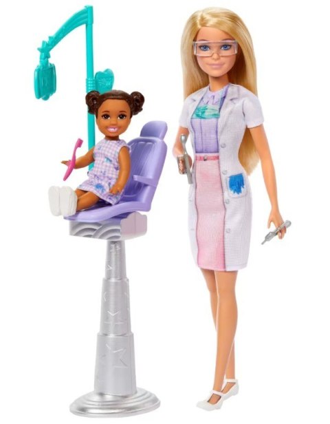 Lalka Barbie Lekarz Dentystka z pacjentem