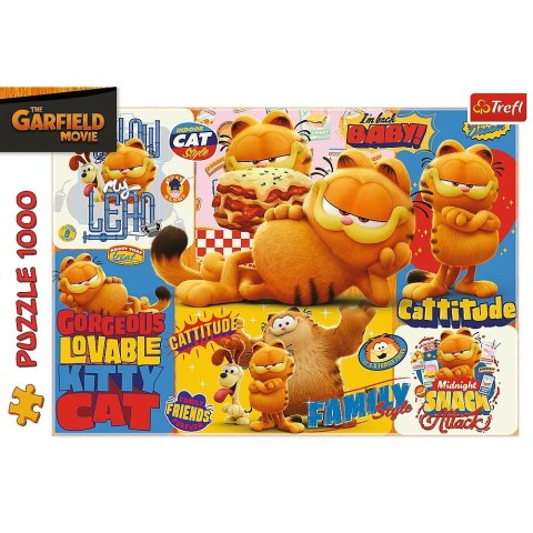 Puzzle 1000 elementów Garfield przygody