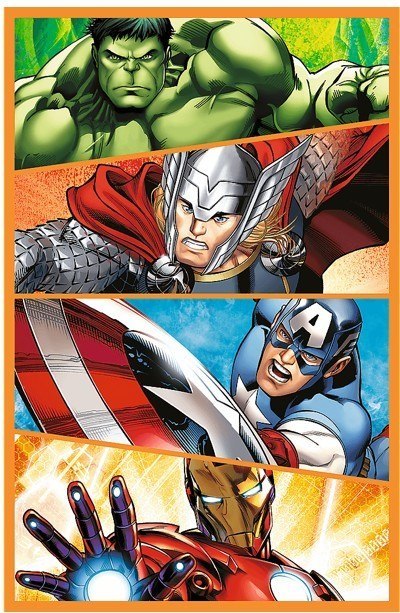 Puzzle 3x80 elementów Dni pełne akcji Avengers
