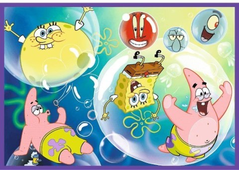 Puzzle 4x250 elementów SpongeBob Szalony świat
