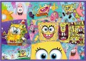 Puzzle 4x250 elementów SpongeBob Szalony świat