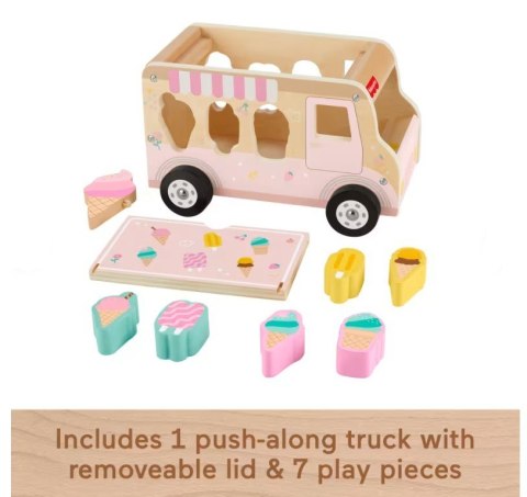 Wooden Ciężarowka z lodami sorter kształty
