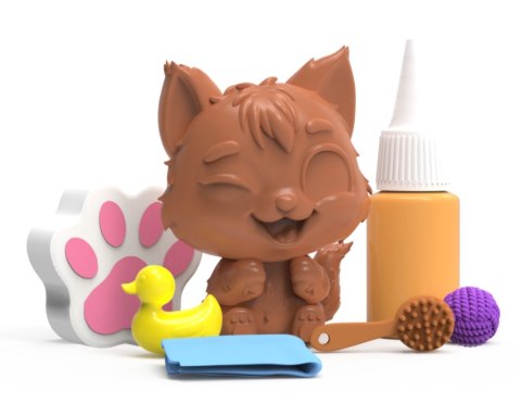 Figurka Brudaski w kąpieli Kotki Zestaw Bonusowy, Puszek