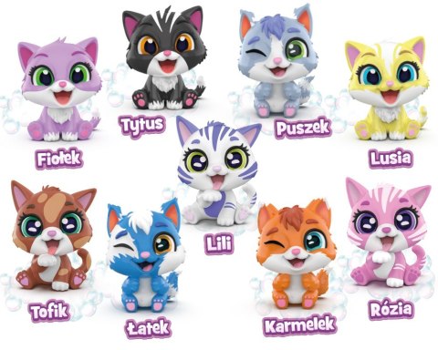 Figurki Brudaski w kąpieli Kotki saszetka 12 sztuk DISPLAY