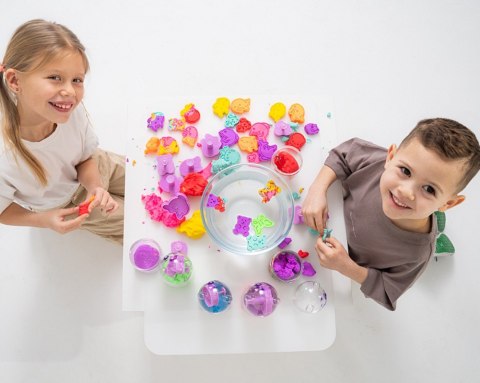 Masa plastyczna Misiolina 2x50g 2 foremki czerwony błękitny