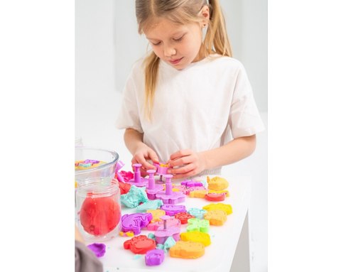 Masa plastyczna Misiolina 2x50g 2 foremki czerwony błękitny