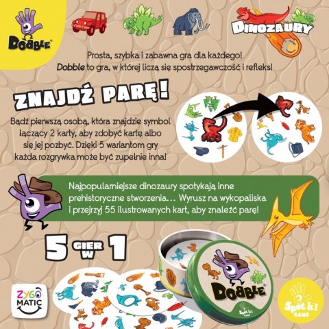 Gra Dobble Dinozaury Gra Dobble Dinozaury