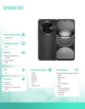 Smartfon SPARK 30C 8/256GB ORBIT BLACK w/o charger