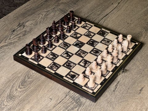 Szachy magnetyczne Królewskie 28 cm