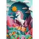 Puzzle 160 elementów 40-lecie Paper Art Jednorożec