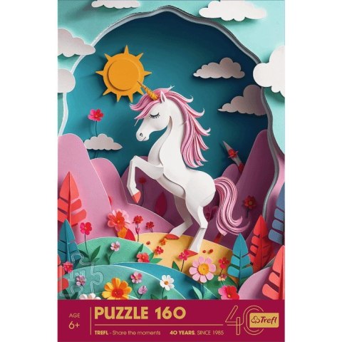 Puzzle 160 elementów 40-lecie Paper Art Jednorożec