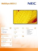 Monitor wielkoformatowy MultiSync M551-2 55 cali UHD 500cd/m2 24/7