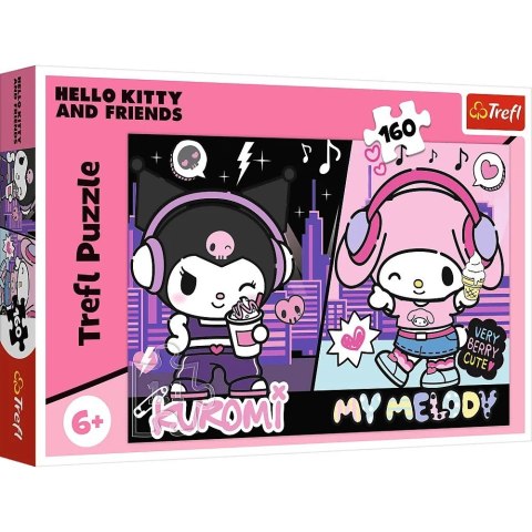 Puzzle 160 elementów Kuromi rządzi Hello Kitty