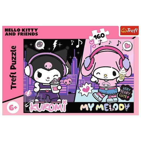 Puzzle 160 elementów Kuromi rządzi Hello Kitty