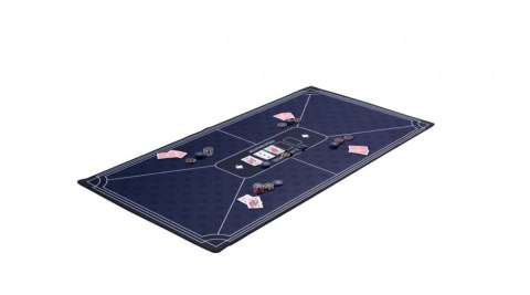 Mata do pokera niebieska 118 x 59 cm