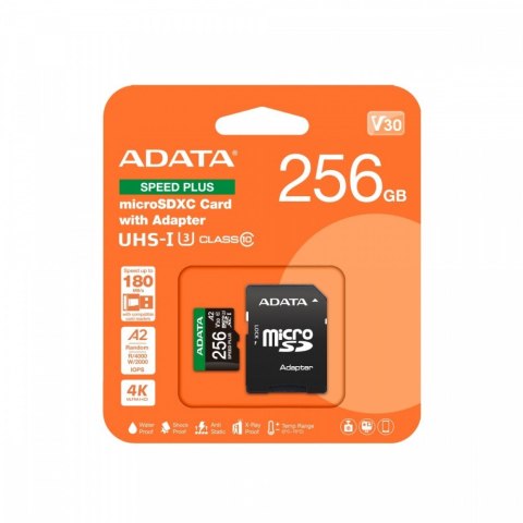 Karta microSD Speed Plus 256GB UHS1 U3 V30 A2 180/160 MB/s