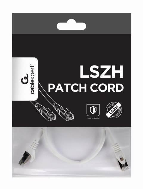 Patch cord Kat.6A S/FTP LSZH 3m biały Patch cord Kat.6A S/FTP LSZH 3m biały