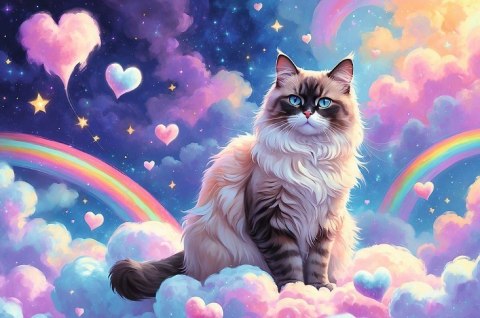 Puzzle 160 elementów Domowy kotek