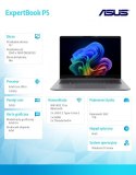 Notebook ExpertBook P5 P5405CSA-NZ0417W Ultra 7 258V 32GB/1TB Win 11Home/3YRS Copilot+PC