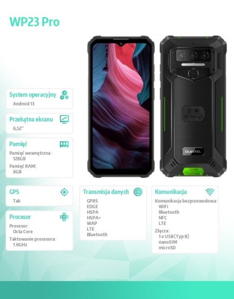 Smartfon WP23 Pro 8/128 GB zielony