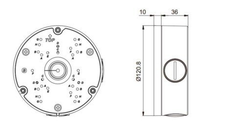 Puszka natynkowa do kamer GENSTAR kopułowych ZA8-JBMP-2 PN 4995745510241