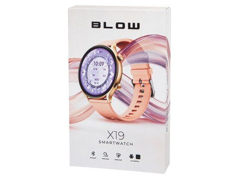Smartwatch X19 Bluetooth różowy