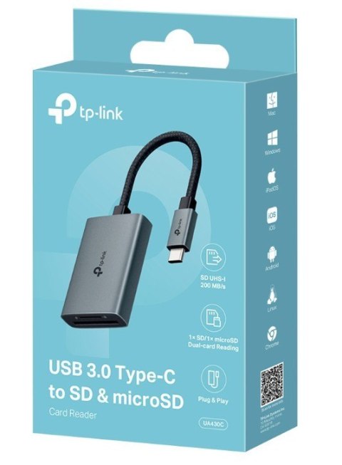 Adapter USB Type-C to SD & microSD 3.0 SPEC: 1 × USB-C Connector,1 × SD + 1 × microSD(TF) up to 200MBps Port Adapter USB Type-C to SD & microSD 3.0 SPEC: 1 × USB-C Connector,1 × SD + 1 × microSD(TF) up to 200MBps Port