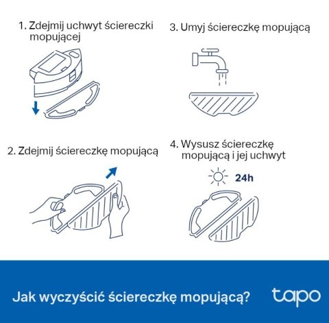 Ściereczki mopujące do Robota odkurzającego Tapo SPEC: Washable Mop Cloth ×3 Ściereczki mopujące do Robota odkurzającego Tapo SPEC: Washable Mop Cloth ×3