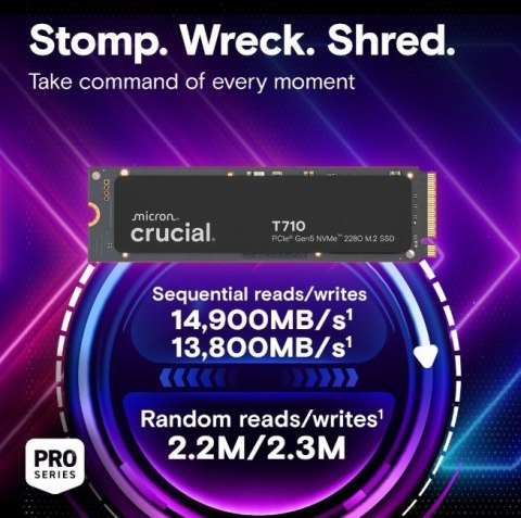 Dysk SSD T710 4TB M.2 NVMe 2280 PCIe 5.0 14500/13800 radiator Dysk SSD T710 4TB M.2 NVMe 2280 PCIe 5.0 14500/13800 radiator