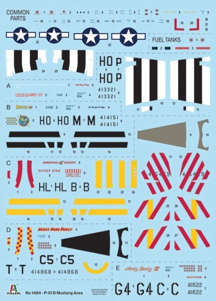 Model plastikowy P-51D Mustang Aces 1/72