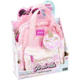 Plecak mini z portfelem różowy