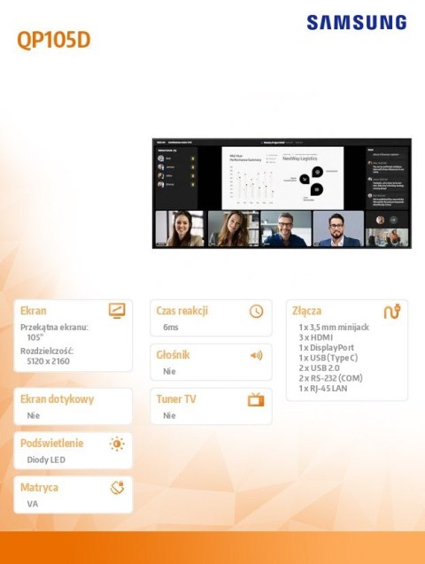 Monitor wielkoformatowy 105 cali QP105D LH105QPD5BGXEN